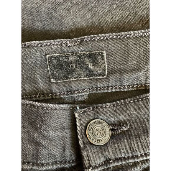 MOTHER The Hustler High-Rise Ankle-Fray Jeans in Not Guilty-Black Size 26‎ - Picture 8 of 12